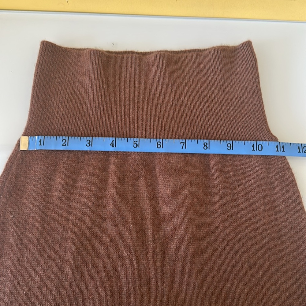 The Reset Perfect Pencil Knit Midi Skirt in Cedar Brown Size S - Picture 11 of 15